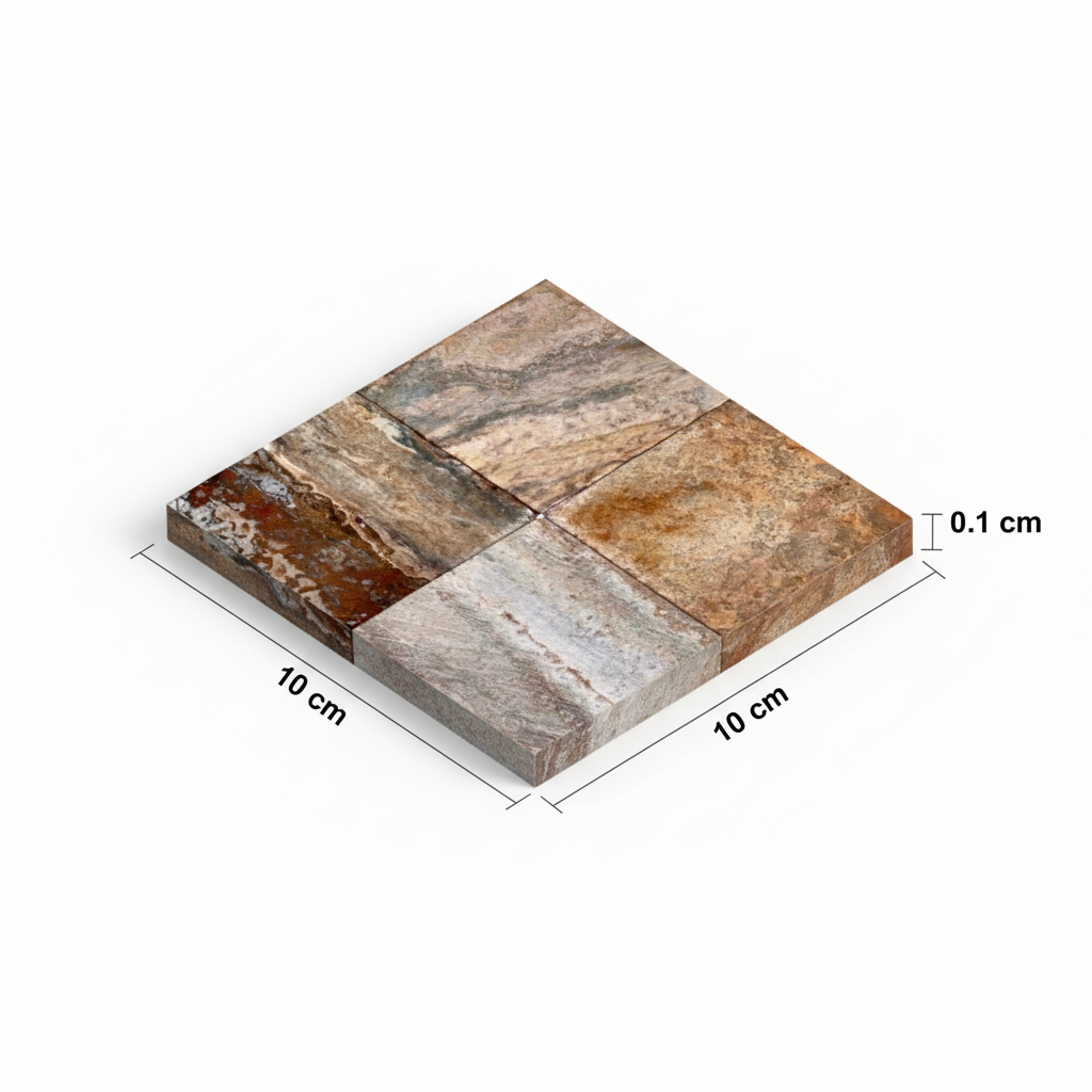 Render 3D Mármol Rojo Tombol Mosaico