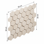 Render 3D Malla Hexagonal 30x30cm
