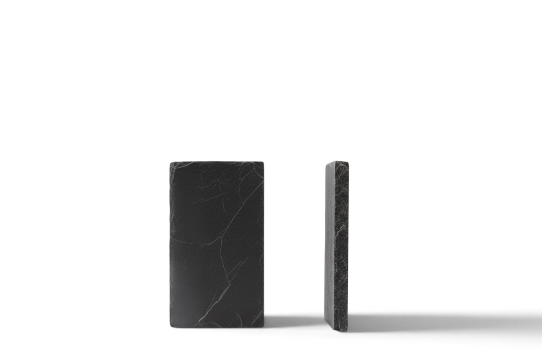 Slate Negro, composición técnica frontal y de perfil