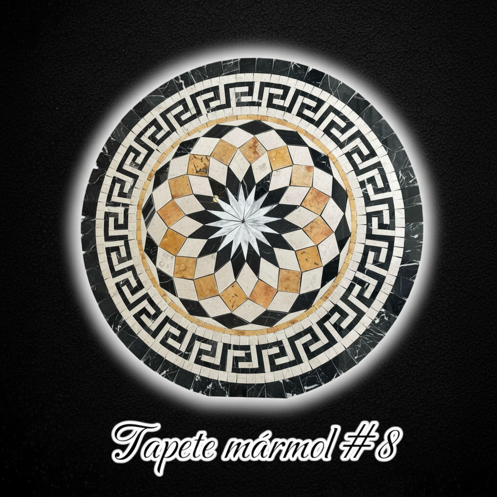 Tapete de Mármol Modelo #08 — Vista cenital