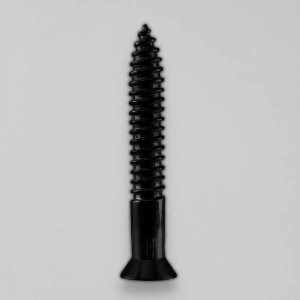 Tornillo mármol negro vista superior